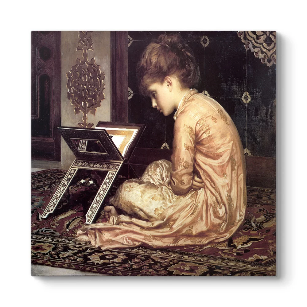 Kitap Okuyan Kız Tablosu - Model 3